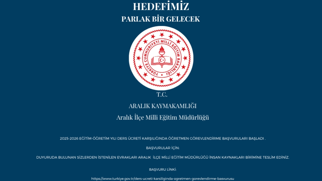2025/2026 Ders Ücreti Karşılığında Görevlendirme Duyurusu